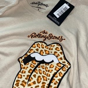 womens brand new cropped rolling stones shirt !